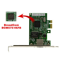 Kalea-Informatique Carte Réseau PCIe LAN GIGABIT ETHERNET RJ45 10 100 1000Mb - BroadCom BCM5751