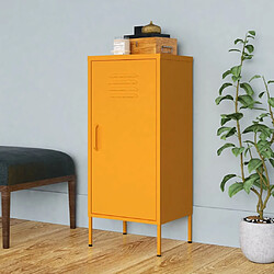 vidaXL Armoire de rangement Jaune moutarde 42,5x35x101,5 cm Acier