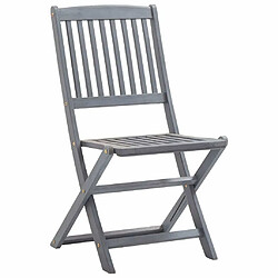 Maison Chic Lot de 2 Chaises pliables d'extérieur| Chaises Relax de jardin Bois d'acacia solide -GKD54156