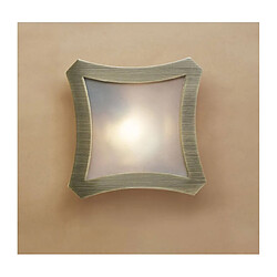 Luminaire Center Plafonnier Rosa Del Desierto Large carré 1 Ampoule R7S-78mm, laiton antique