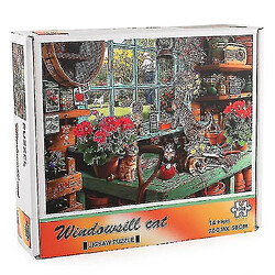 Universal 1000pcs chat sur le fenêtre de la fenêtre Jigsaw bricolage Puzzle Toys Assemblage de décorc décor