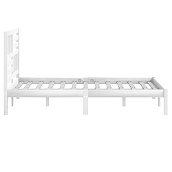 Acheter vidaXL Cadre de lit sans matelas blanc 150x200 cm bois de pin massif