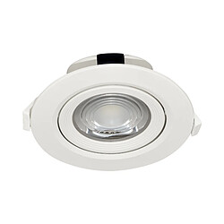 BRAYTRON Spot COB LED encastrable rond blanc orientable 10W IP20 3000K