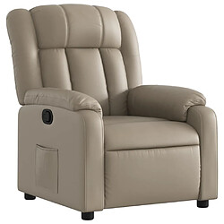 Maison Chic Fauteuil Relax pour salon, Fauteuil inclinable Cappuccino Similicuir -GKD38372