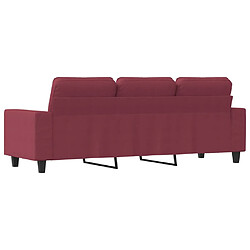 Acheter vidaXL Canapé à 3 places Rouge bordeaux 180 cm Tissu