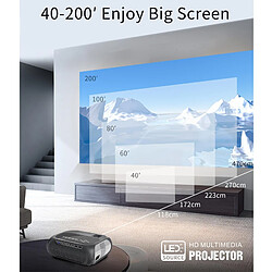 Yonis Videoprojecteur LED HD 720P 200 ANSI Lumineux pas cher