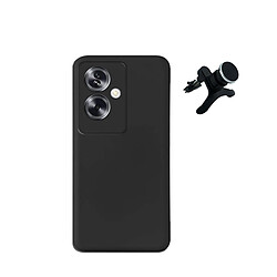 SuppOrt Magnétique renforcé de kit + couvercle de silicone liquide Phonecare pour Oppo A79 5G - le noir 