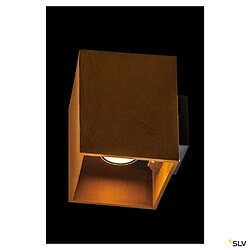 Applique extérieure carrée SLV RUSTY© UP/DOWN, rouille, LED, 14W, 3000/4000K, IP65