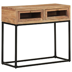 vidaXL Table console 90x35x76 cm Bois d'acacia massif 