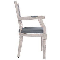 Acheter Maison Chic Chaises à manger,Chaise pour cuisine Gris foncé Velours -MN60959