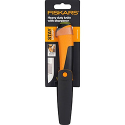 Fiskars Couteau travaux difficiles Fourreau -aiguiseur intégré - surface de frappe