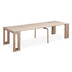 Table Console extensible Loki Chêne Clair - 12 personnes