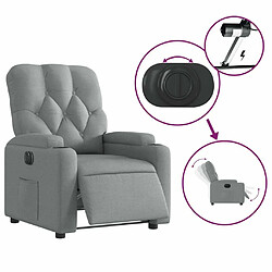 Maison Chic Fauteuil Relax pour salon, Fauteuil inclinable électrique Gris clair Tissu -GKD86616 pas cher