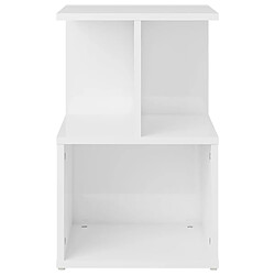 Avis vidaXL Tables de chevet 2pcs Blanc brillant 35x35x55cm bois ingénierie