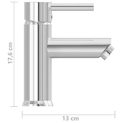 Acheter Helloshop26 Robinet de lavabo de salle de bain robinet d'évier mitigeur de salle de bain salle d'eau maison intérieur finition 17,6 cm chromée 02_0003518