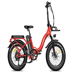 Vélo Électrique FAFREES F20 Max - 500W Batterie 864WH Autonomie 75KM Freins à Disque | Rouge