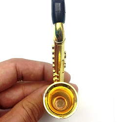 Avis Wewoo Creative Porte-Cigarette Filtre Saxophone Plaqué Or Portable Pipe En Métal