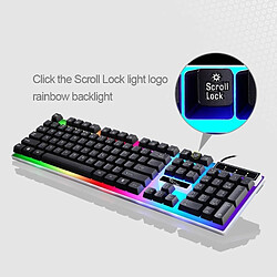 Acheter Wewoo Clavier QWERTY noir ZGB G21 104 Touches USB Filaire Mécanique Coloré Rétro-Éclairage Bureau Ordinateur Gaming