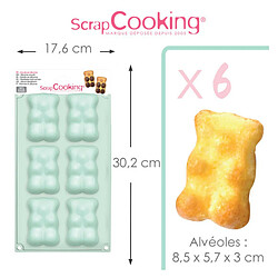 Scrapcooking Moule silicone - 6 Oursons 