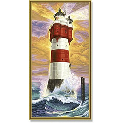 Schipper - 9220 399 - Peinture au Numéro Phare "Malen nach Zahlen, Leuchtturm Roter Sand" - 40 x 80 cm