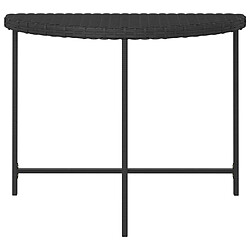 Avis vidaXL Table de jardin Noir 100x50x75 cm Résine tressée