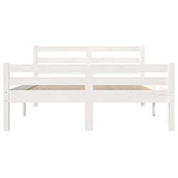 Acheter vidaXL Cadre de lit Blanc Bois massif 120x200 cm