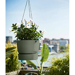 ELHO Pot de fleurs a suspendre Greenville 24 - Extérieur - Ø 23,9 x H 20,3 cm - Vert feuille