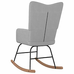 Acheter Maison Chic Chaise à bascule | Fauteuil Relax, design moderne Gris clair Tissu -GKD85169