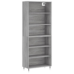 Maison Chic Buffet,Meuble de Rangement,commode pour salon,Cuisine sonoma gris 69,5x32,5x180 cm bois d'ingénierie -MN85838