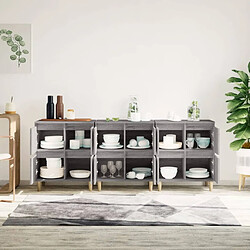 Avis Maison Chic Ensemble de 3 Buffets,commode,console pour rangement sonoma gris 60x35x70 cm bois d'ingénierie -MN22131