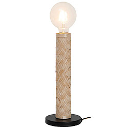 Sampa Helios Lampe de bureau Nala métal et bambou compatible LED Lampe Nala en métal noir et bambou naturel, puissance maximale de 60W et un culot d ampoule......