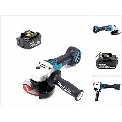 Makita DGA 504 T1 504 18 V Li-Ion Meuleuse sans fil Ø 125 mm brushless + 1x Batterie BL1850 5,0 Ah - sans Chargeur