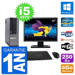 PC Dell 9020 SFF Ecran 27" Intel i5-4570 RAM 4Go Disque 250Go Windows 10 Wifi · Occasion 