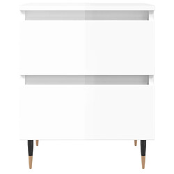 Acheter vidaXL Tables de chevet 2 pcs blanc brillant 40x35x50 cm