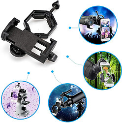 Support adaptateur universel pour téléphone portable - Compatible avec le microscope de télescope binoculaire monoculaire - Convient à presque tous les smartphones sur le marché - Enregistrez la nature du monde