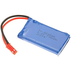 Avis Batterie Lipo Rechargeable 2 Pièces 3.7V 730mAh pour Drone WLtoys V636 V686 | Convient pour quadricoptère, haute capacité | Comprend 2 piles, bleues