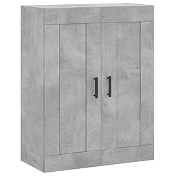 Maison Chic Buffet,Meuble de Rangement,commode pour salon,Cuisine Gris béton 69,5x34x180 cm Bois d'ingénierie -MN76280 pas cher