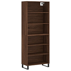 Maison Chic Buffet,Meuble de Rangement,commode pour salon,Cuisine chêne marron 69,5x32,5x180 cm bois d'ingénierie -MN96001