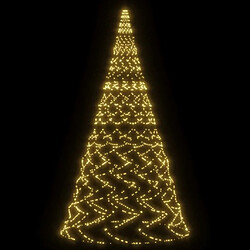 Avis vidaXL Sapin de Noël sur mât de drapeau 3000 LED Blanc chaud 800 cm