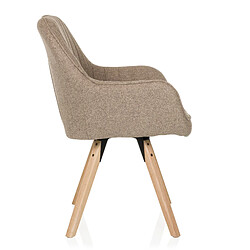 Acheter Chaise visiteur / Chaise de salle à manger SCANDI SOFT tissu beige hjh LIVING