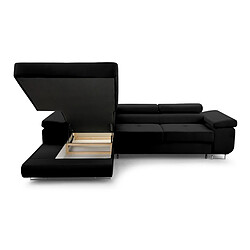 Acheter Bestmobilier Pablo - canapé d'angle gauche - 6 places - convertible avec coffre et têtières réglables - en velours