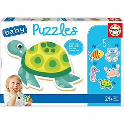 Educa Borras Set de 5 Puzzles Educa Enfant Animaux aquatiques