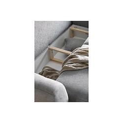 Acheter VENESETTI Canapé d'angle convertible - LARSON - en tissu Luxe - 5 places, gris , angle gauche (vu de face)