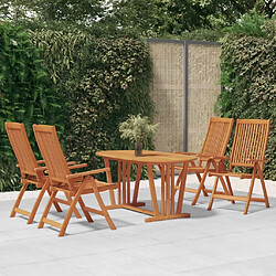 Maison Chic Lot de 4 Chaises de jardin,Fauteuil d'extérieur pliables Bois d'eucalyptus massif -MN30096