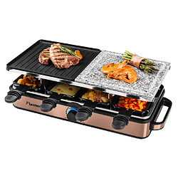 Appareil à raclette 8 personnes 1400w + pierre à griller - ARG1200CO - BESTRON