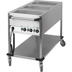 Casselin Chariot bain-marie à eau 3 x GN 1/1 CCBM3V