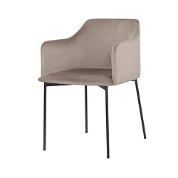 Rendez Vous Deco Fauteuil Glam en velours beige