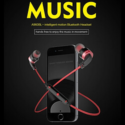 Acheter Wewoo Ecouteur Bluetooth pour iPhone sans fil Sport écouteurs stéréo avec contrôle de micro support Handfree Appel Samsung HTC Sony et Smartphones Rouge