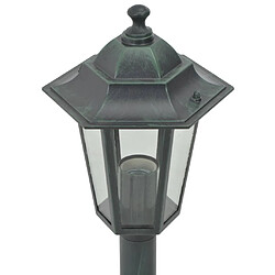 Avis vidaXL Lampe de jardin à piquet 6 pcs E27 110 cm Aluminium Vert foncé