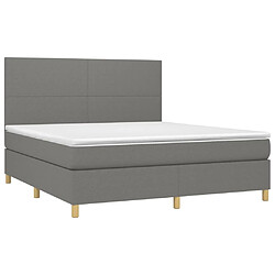 Avis Sommier à lattes,Cadre à lattes de lit et matelas et LED pour Adulte Gris foncé 180x200 cm -MN72576